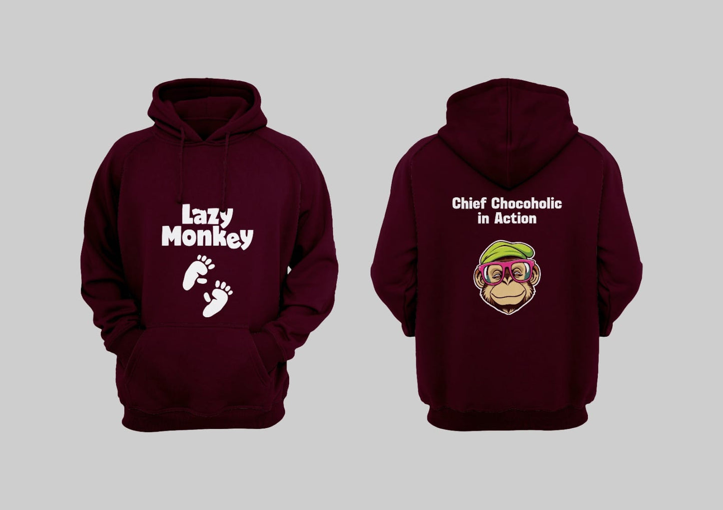 Lazy Monkey Hoodies For Adults